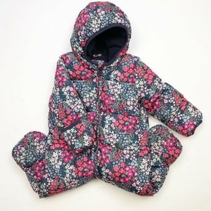 Baby gap floral bunting/snowsuit